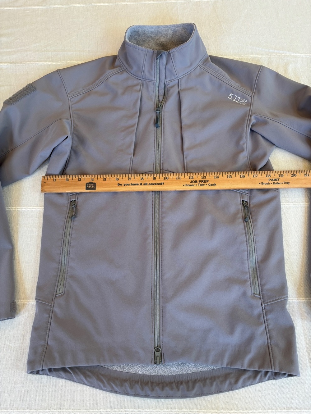 5.11 Tactical Sierra Softshell Jacket Lunar Gray Mens Outdoor Tactical 78005 - Picture 9 of 11